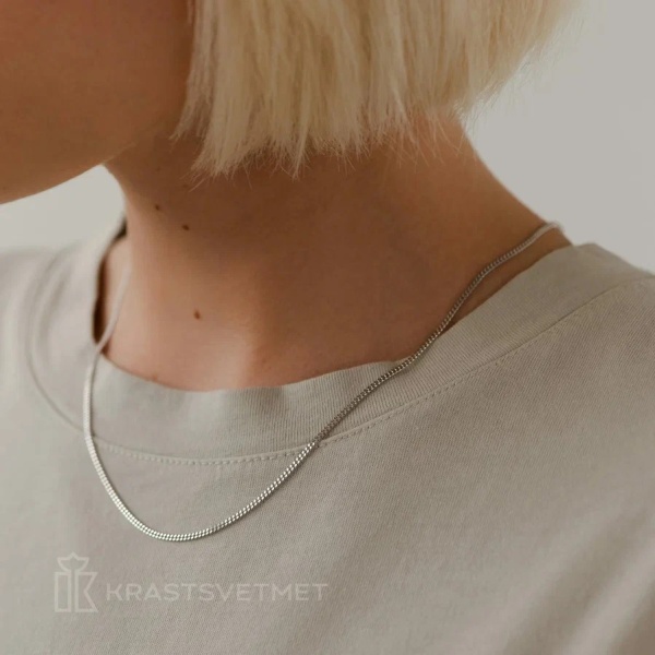 Цепь из серебра 925, плетение «Панцирь»